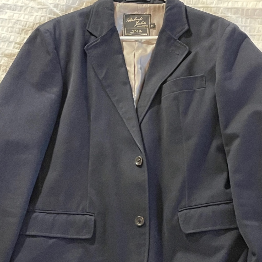 Sports Blazer 100% Cotton, navy-blue